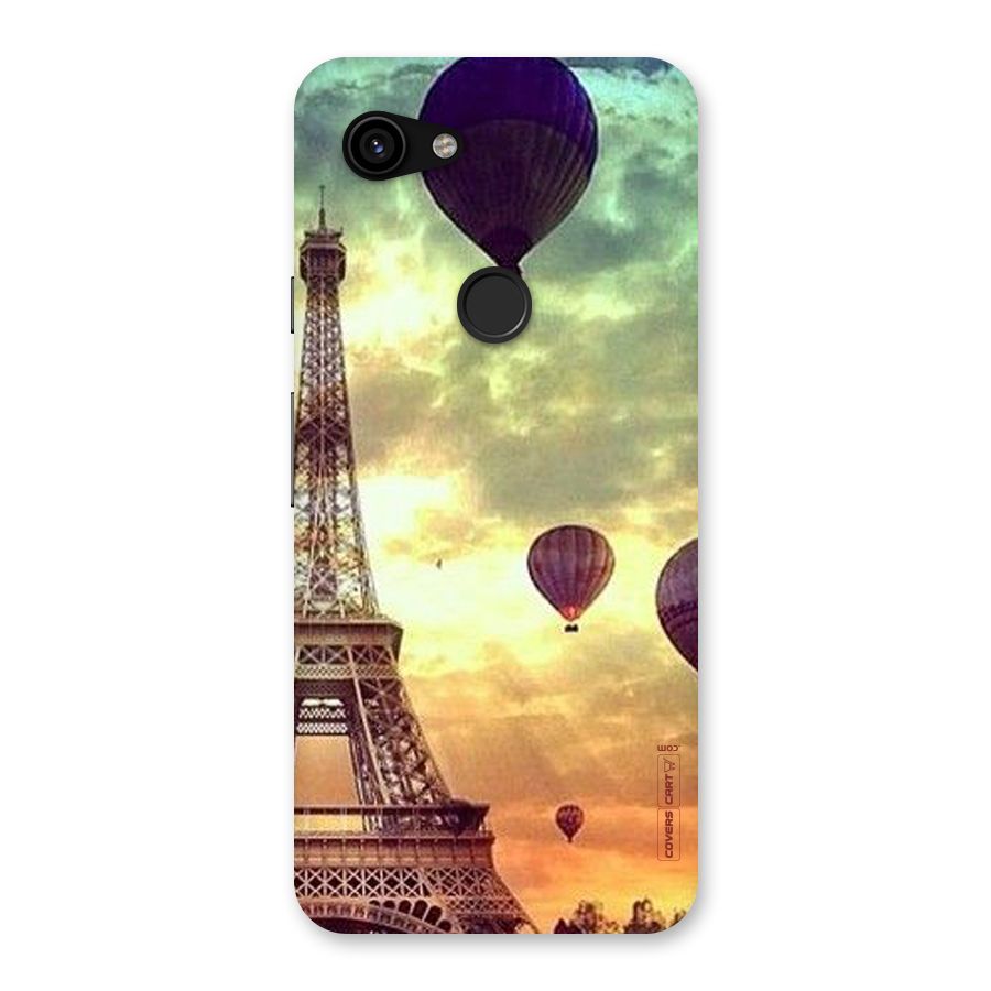 Artsy Hot Balloon And Tower Back Case for Google Pixel 3a