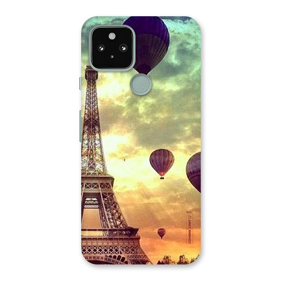 Artsy Hot Balloon And Tower Back Case for Google Pixel 5
