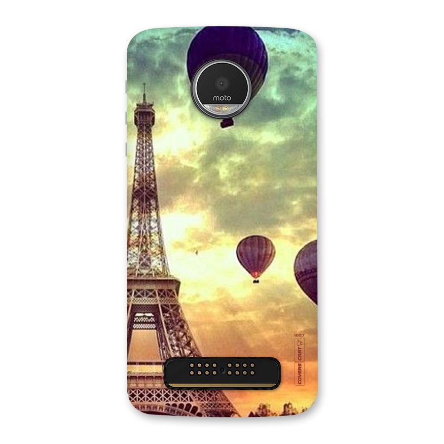 Artsy Hot Balloon And Tower Back Case for Moto Z Play