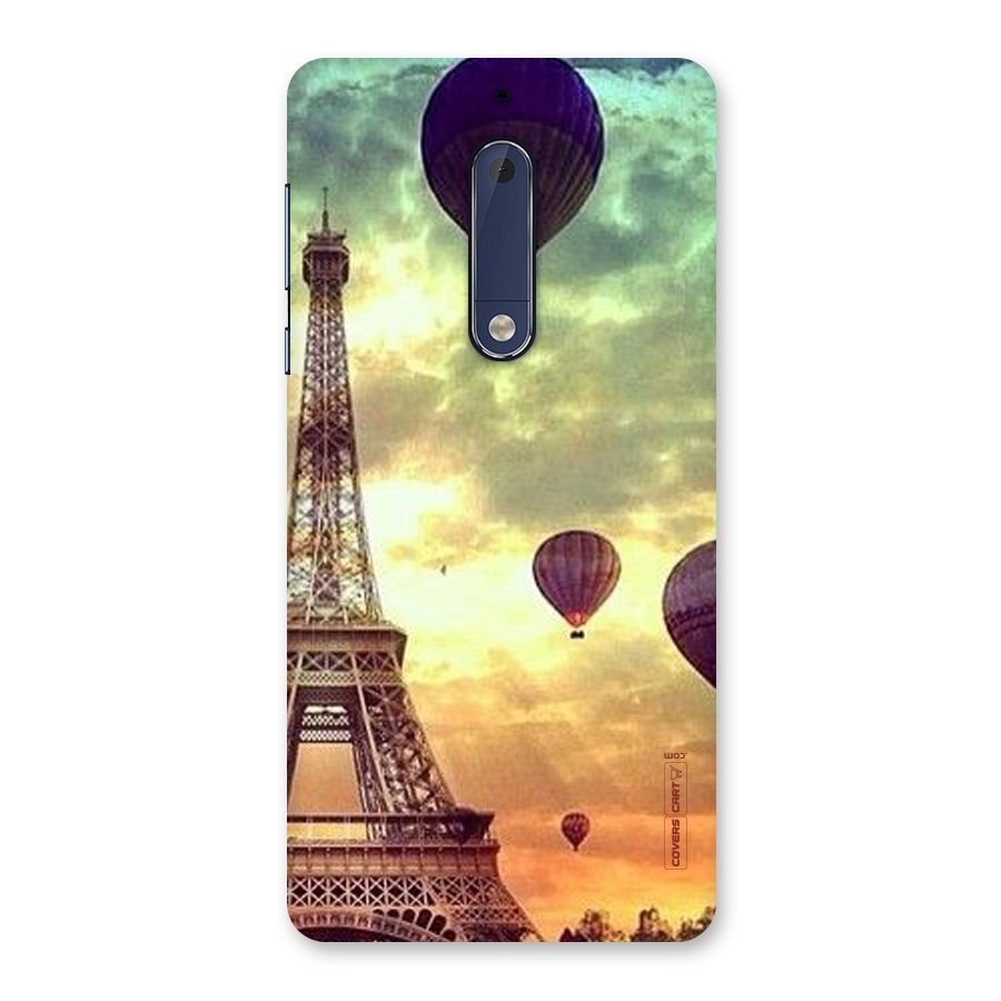Artsy Hot Balloon And Tower Back Case for Nokia 5