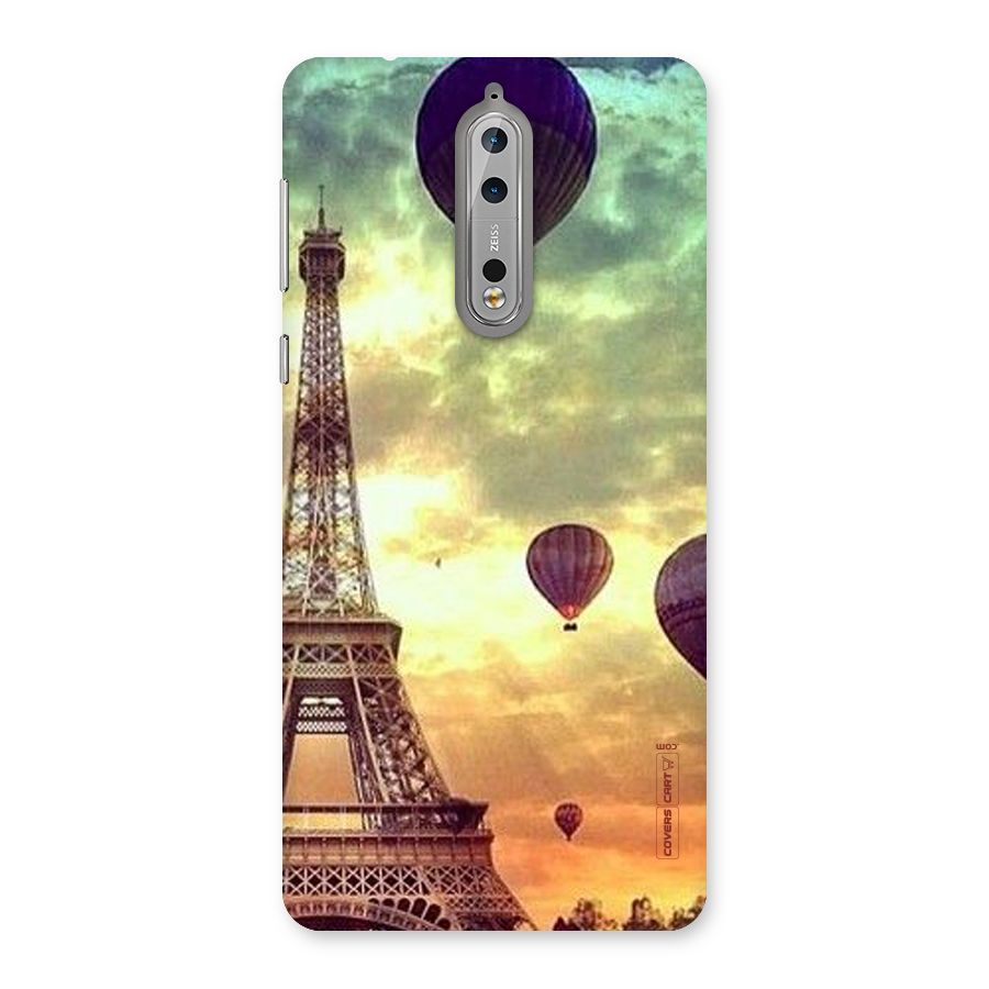 Artsy Hot Balloon And Tower Back Case for Nokia 8