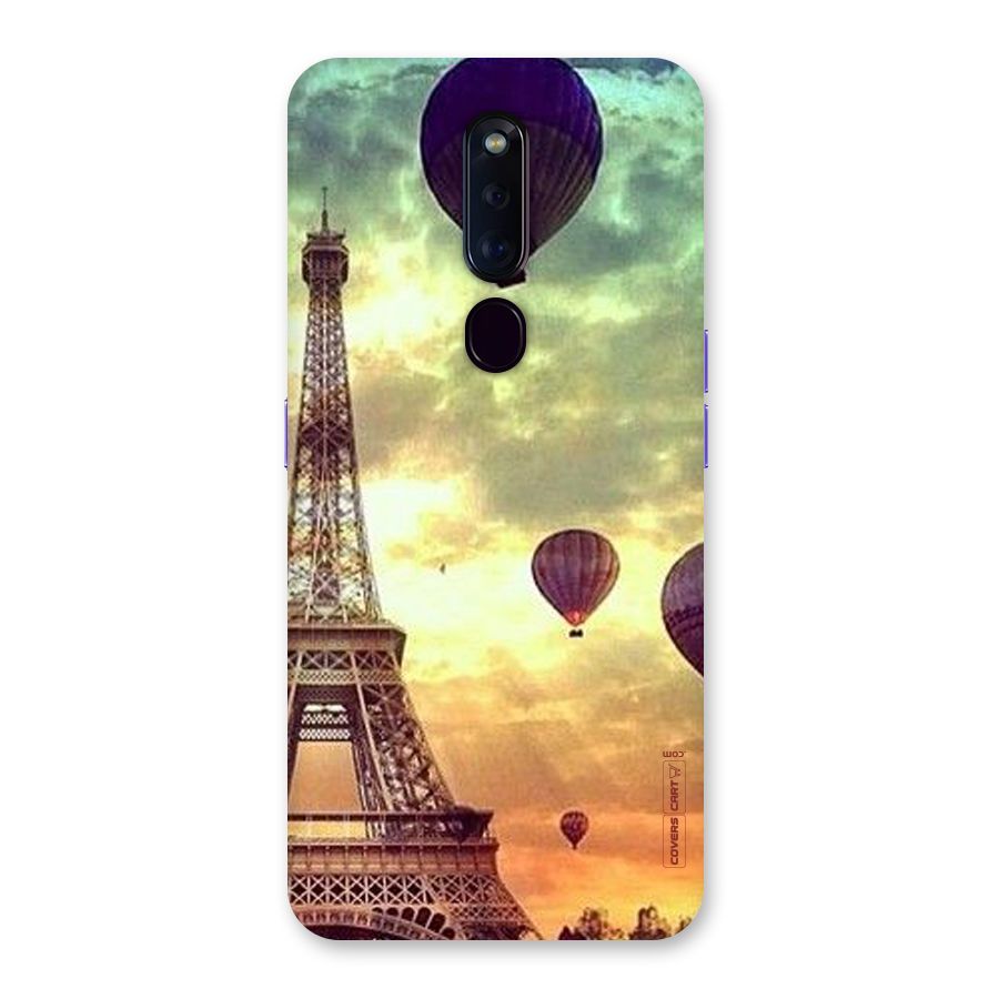 Artsy Hot Balloon And Tower Back Case for Oppo F11 Pro