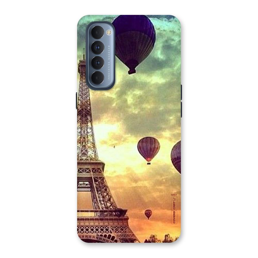 Artsy Hot Balloon And Tower Back Case for Reno4 Pro