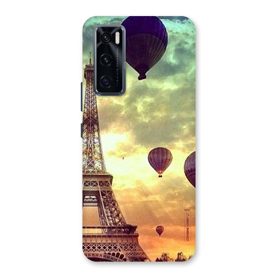 Artsy Hot Balloon And Tower Back Case for Vivo V20 SE