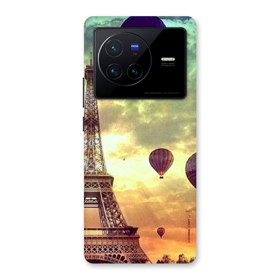 Artsy Hot Balloon And Tower Back Case for Vivo X80