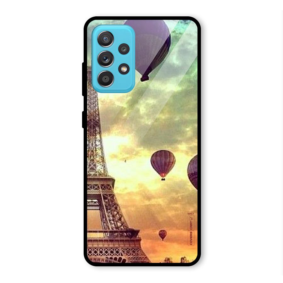 Artsy Hot Balloon And Tower Glass Back Case for Galaxy A52