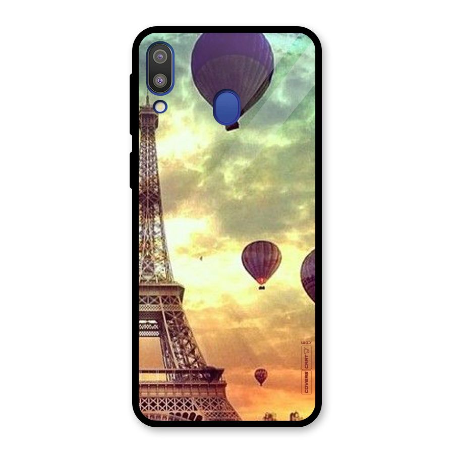 Artsy Hot Balloon And Tower Glass Back Case for Galaxy M20