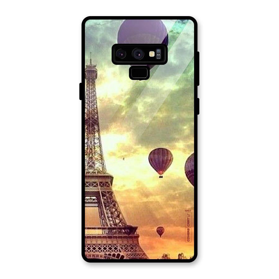 Artsy Hot Balloon And Tower Glass Back Case for Galaxy Note 9