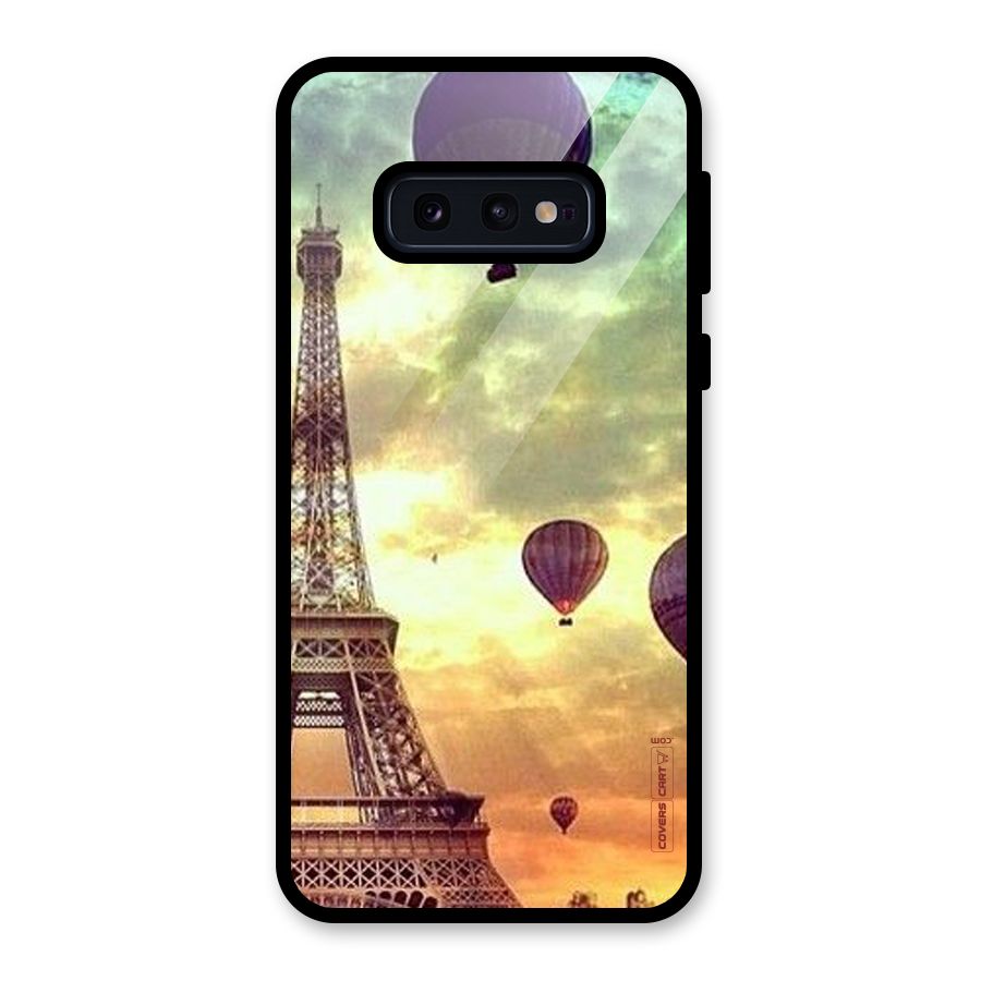 Artsy Hot Balloon And Tower Glass Back Case for Galaxy S10e