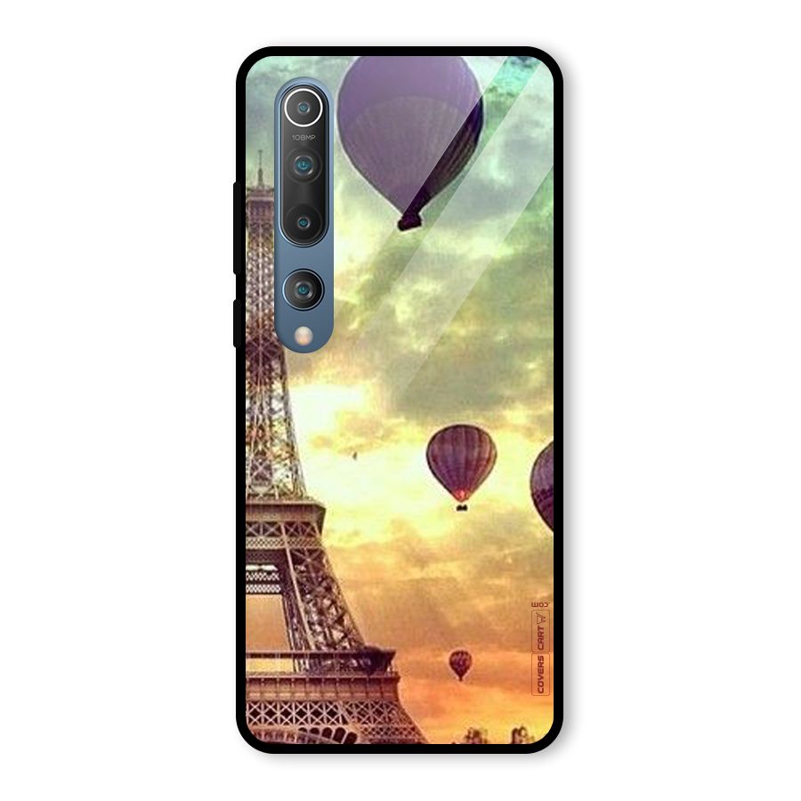 Artsy Hot Balloon And Tower Glass Back Case for Mi 10