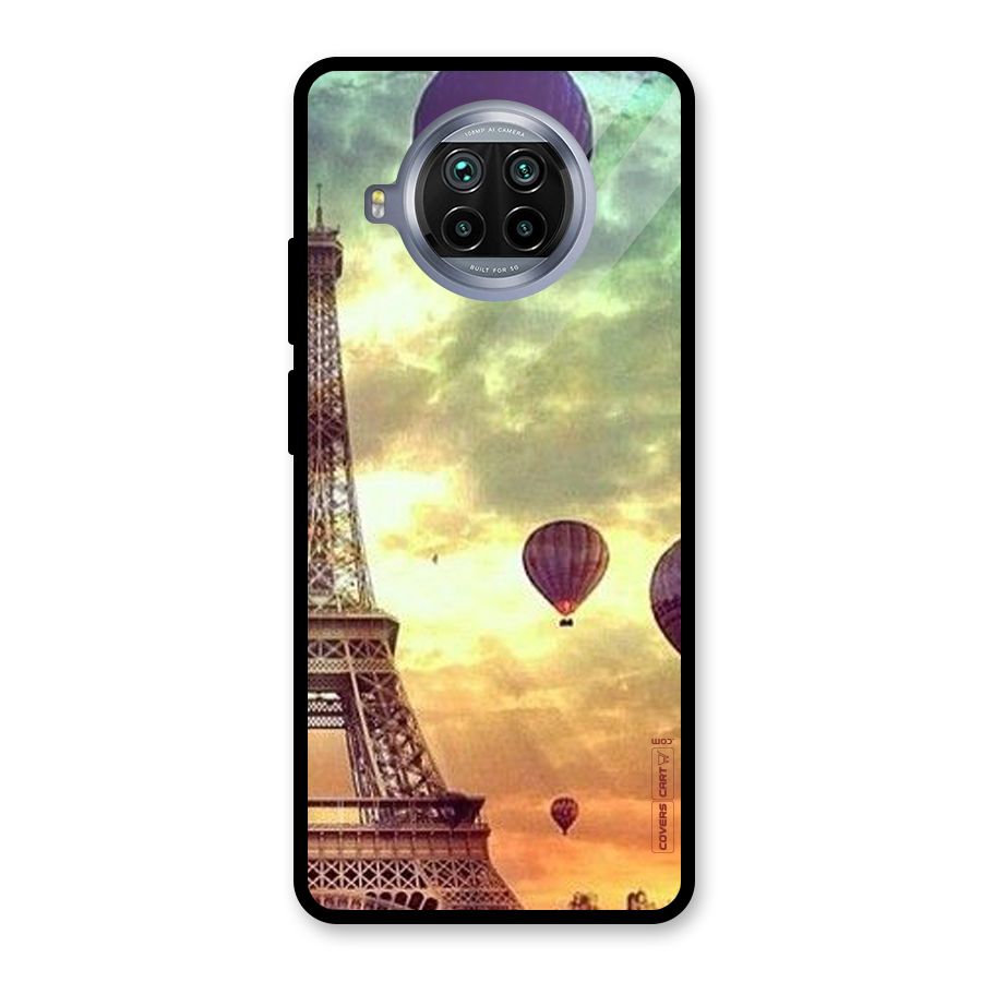Artsy Hot Balloon And Tower Glass Back Case for Mi 10i