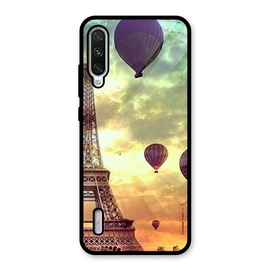 Artsy Hot Balloon And Tower Glass Back Case for Mi A3