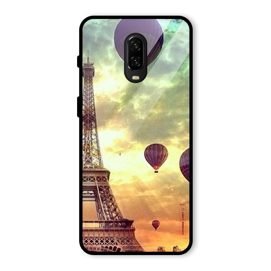Artsy Hot Balloon And Tower Glass Back Case for OnePlus 6T