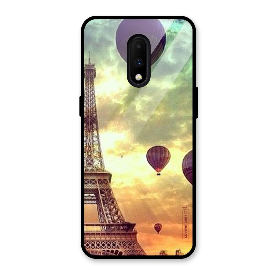 Artsy Hot Balloon And Tower Glass Back Case for OnePlus 7