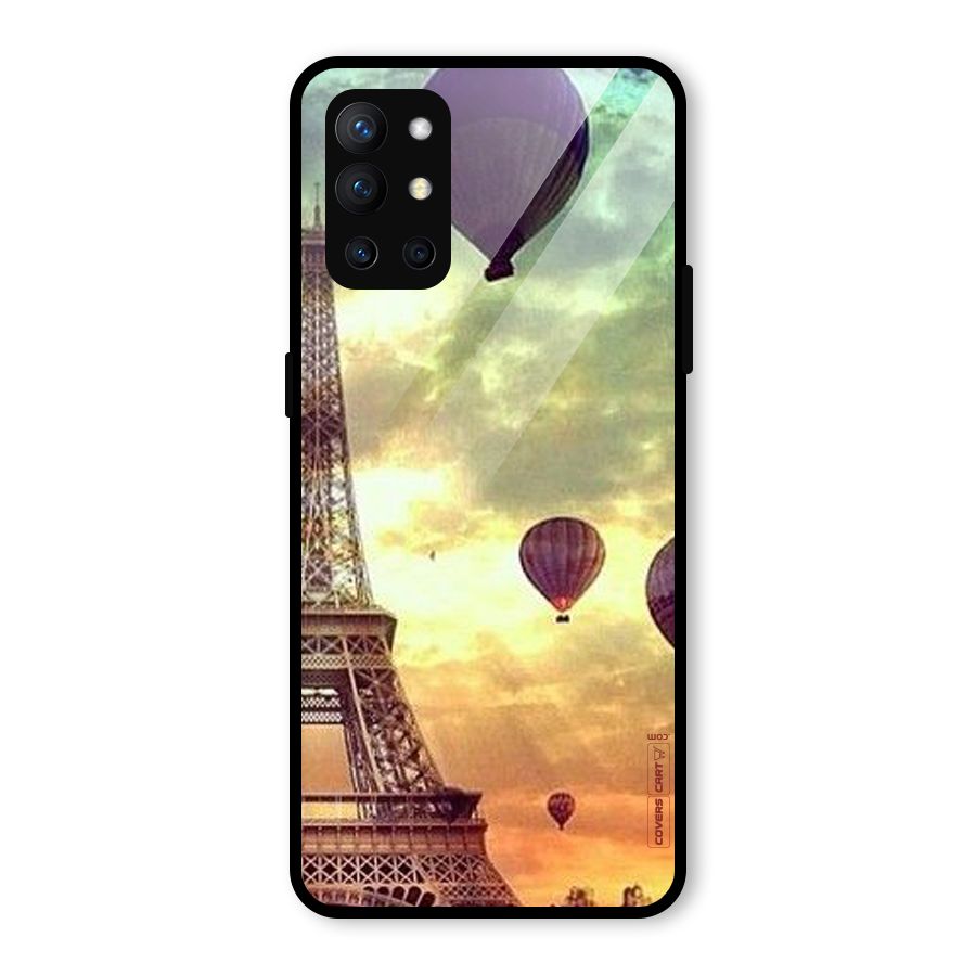 Artsy Hot Balloon And Tower Glass Back Case for OnePlus 9R