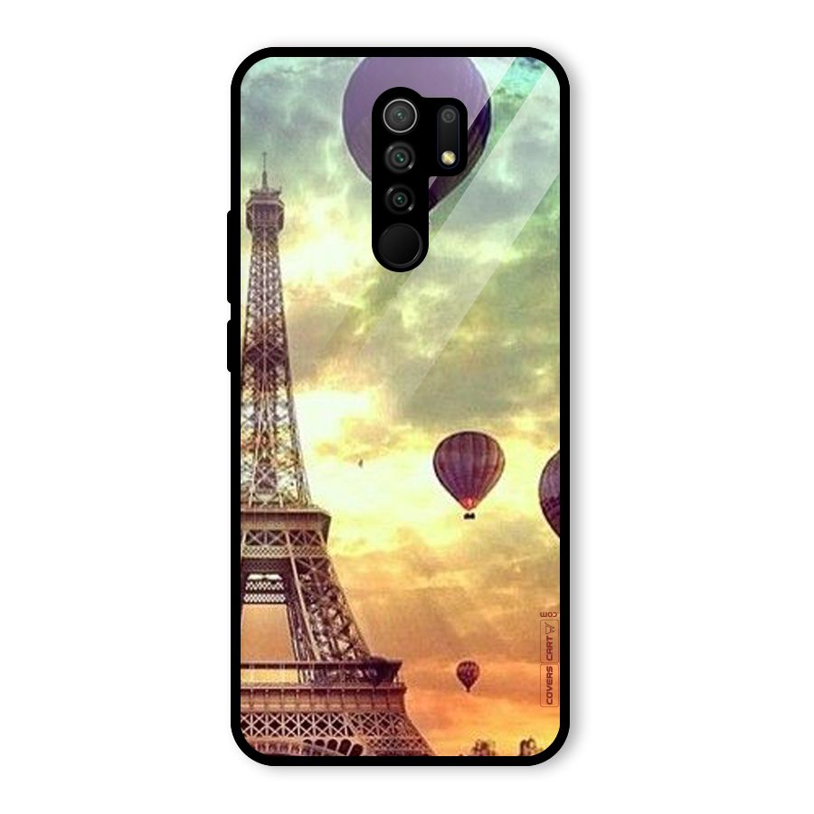 Artsy Hot Balloon And Tower Glass Back Case for Poco M2