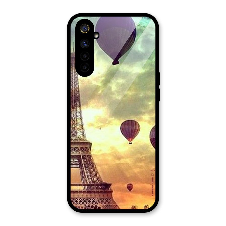 Artsy Hot Balloon And Tower Glass Back Case for Realme 6