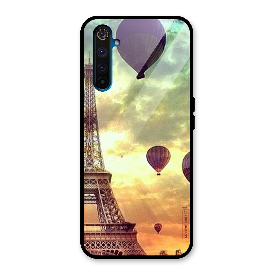 Artsy Hot Balloon And Tower Glass Back Case for Realme 6 Pro