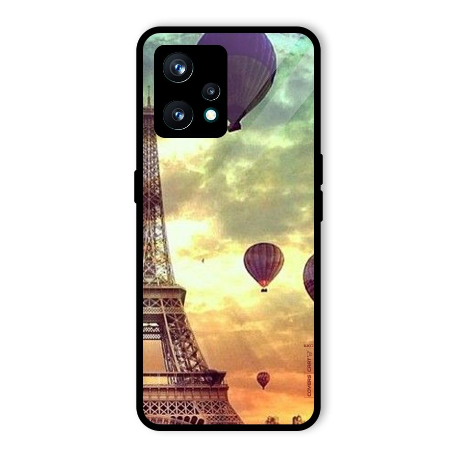 Artsy Hot Balloon And Tower Glass Back Case for Realme 9 Pro Plus 5G