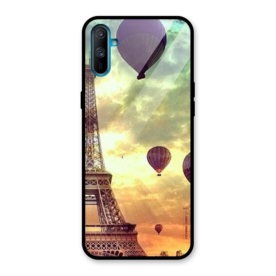 Artsy Hot Balloon And Tower Glass Back Case for Realme C3