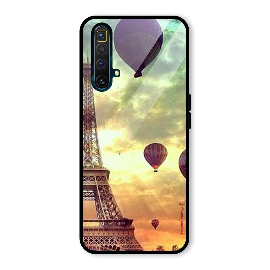 Artsy Hot Balloon And Tower Glass Back Case for Realme X3