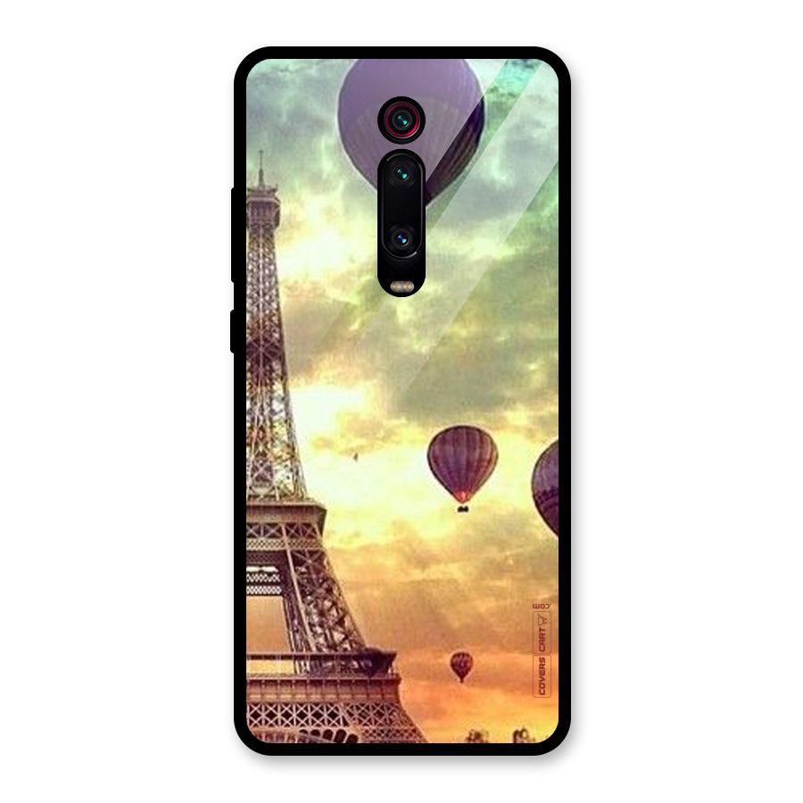 Artsy Hot Balloon And Tower Glass Back Case for Redmi K20