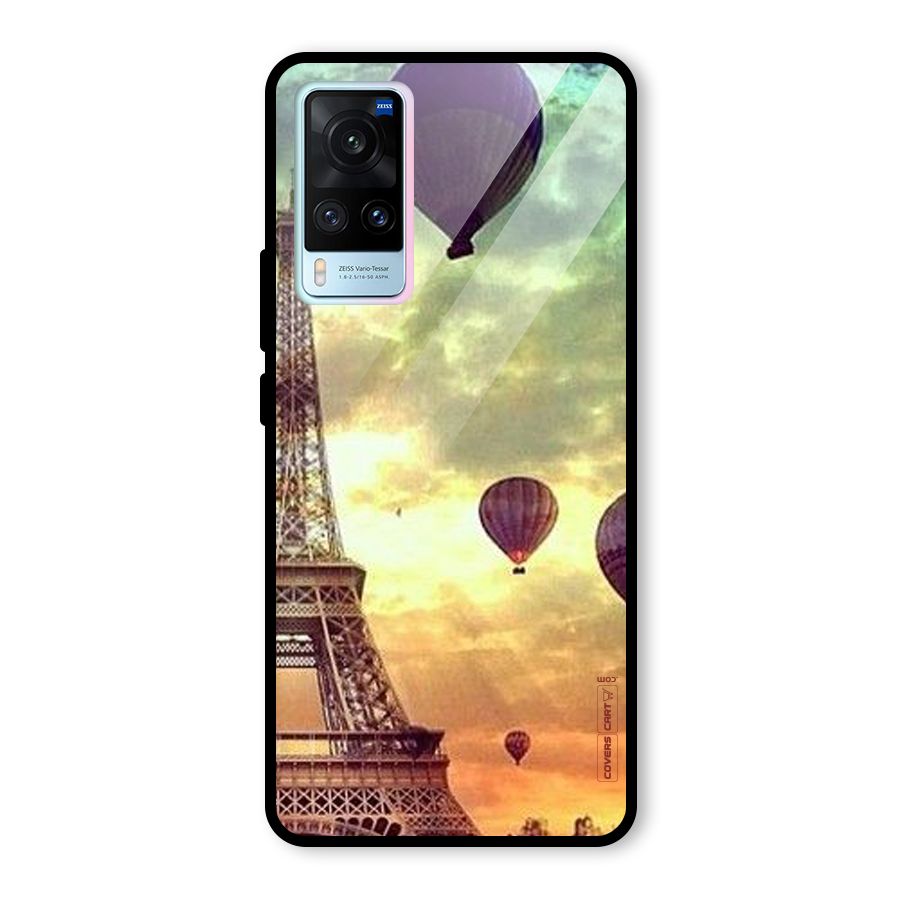 Artsy Hot Balloon And Tower Glass Back Case for Vivo X60