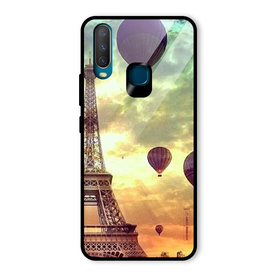 Artsy Hot Balloon And Tower Glass Back Case for Vivo Y15