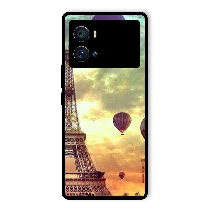 Artsy Hot Balloon And Tower Glass Back Case for Vivo iQOO 9 Pro