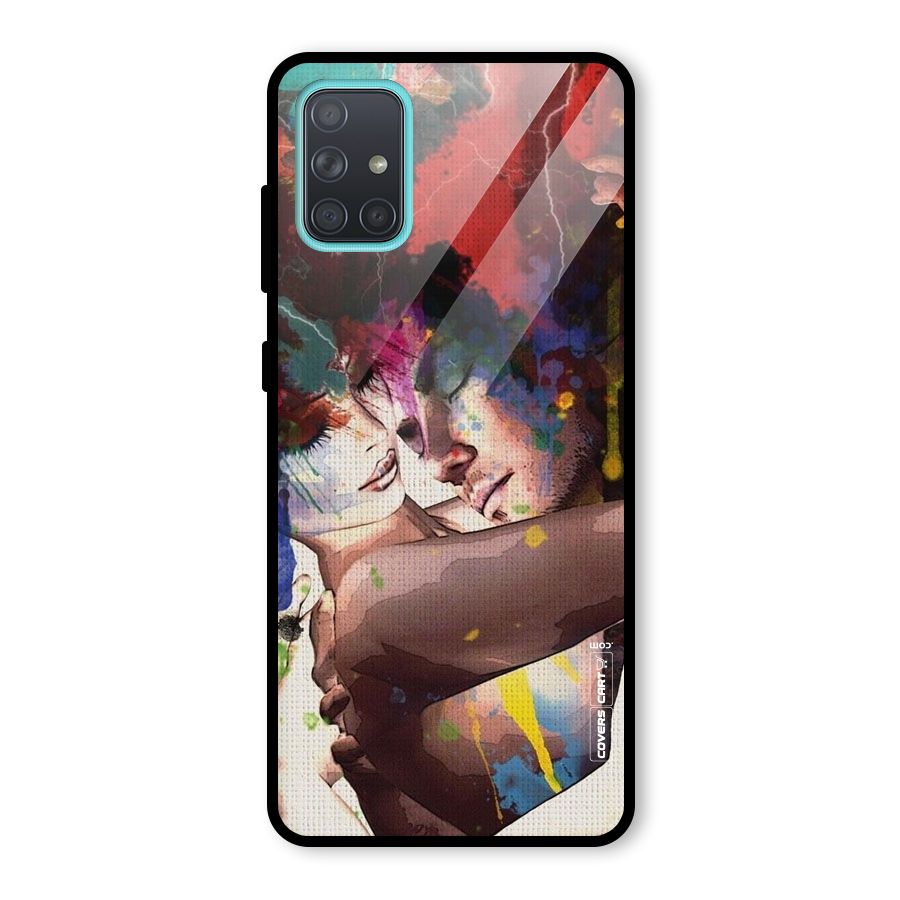 Artsy Romance Glass Back Case for Galaxy A71