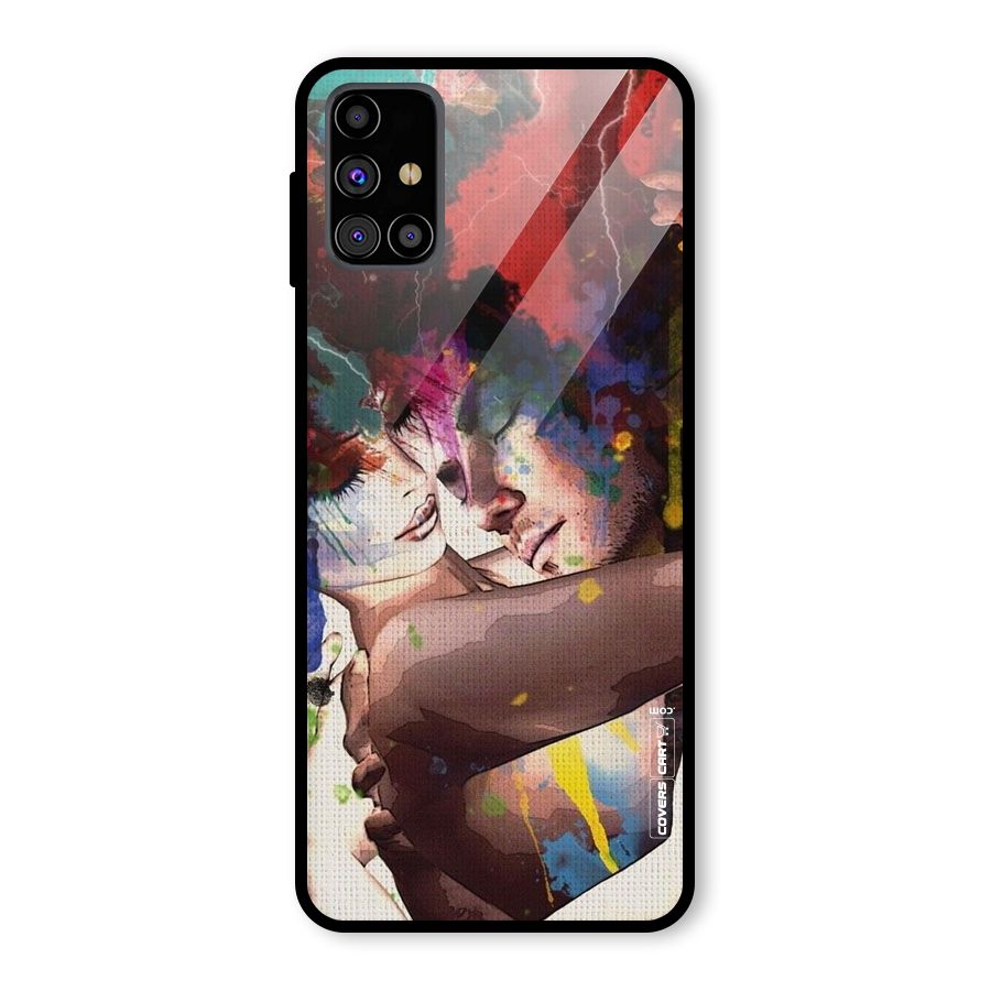 Artsy Romance Glass Back Case for Galaxy M31s