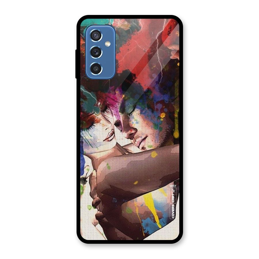 Artsy Romance Glass Back Case for Galaxy M52 5G