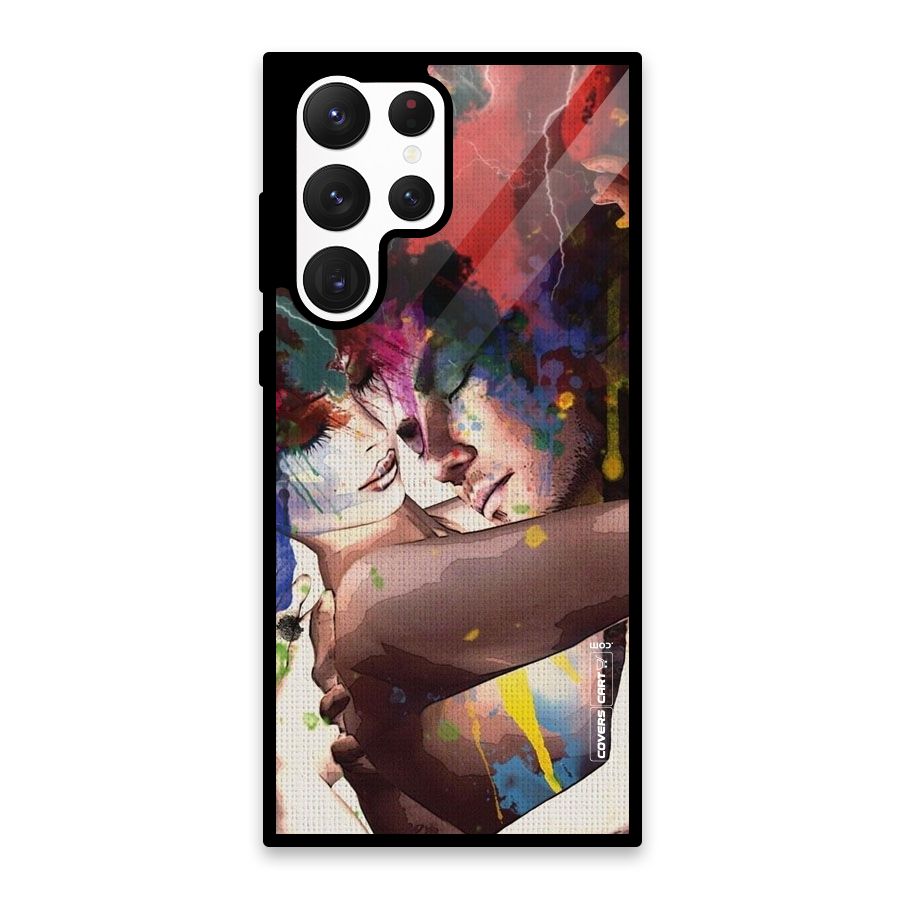 Artsy Romance Glass Back Case for Galaxy S22 Ultra 5G
