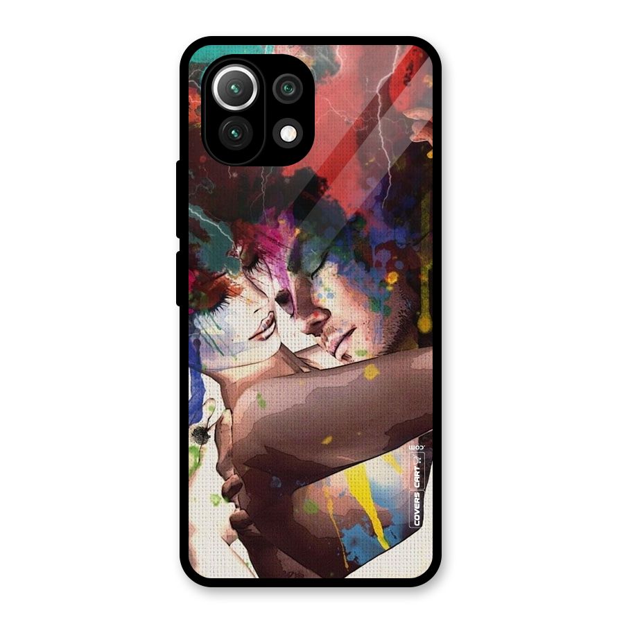 Artsy Romance Glass Back Case for Mi 11 Lite