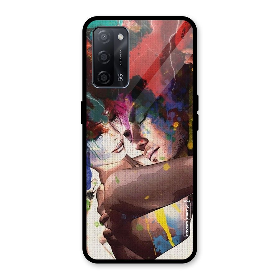 Artsy Romance Glass Back Case for Oppo A53s 5G