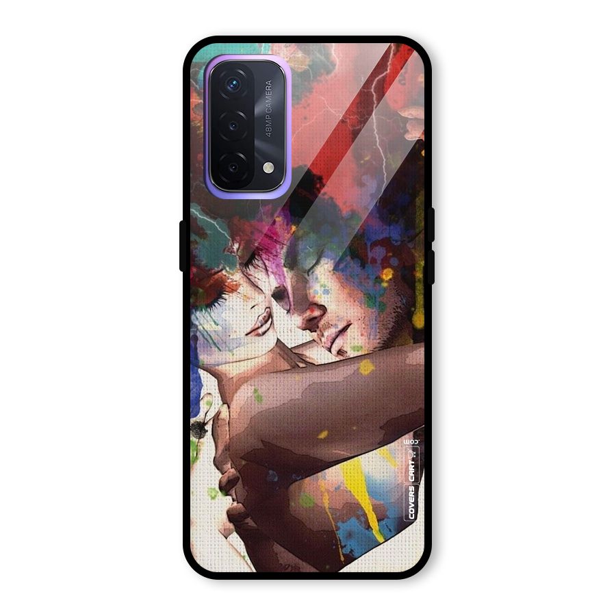 Artsy Romance Glass Back Case for Oppo A74 5G
