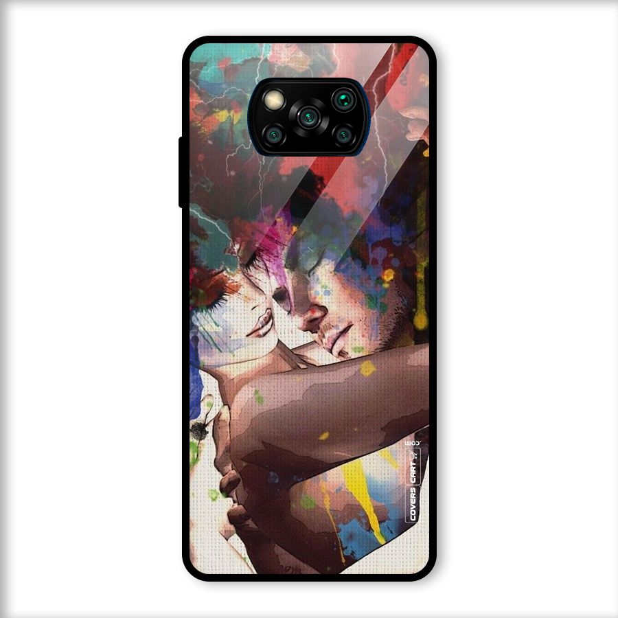 Artsy Romance Glass Back Case for Poco X3