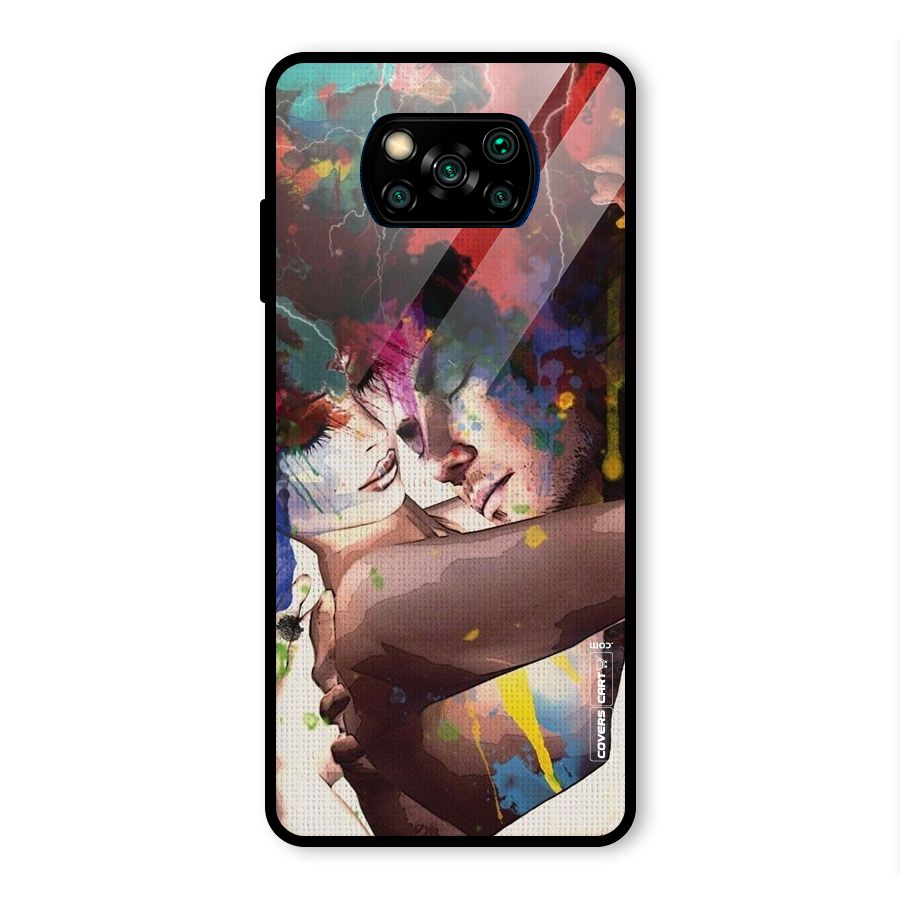 Artsy Romance Glass Back Case for Poco X3 Pro