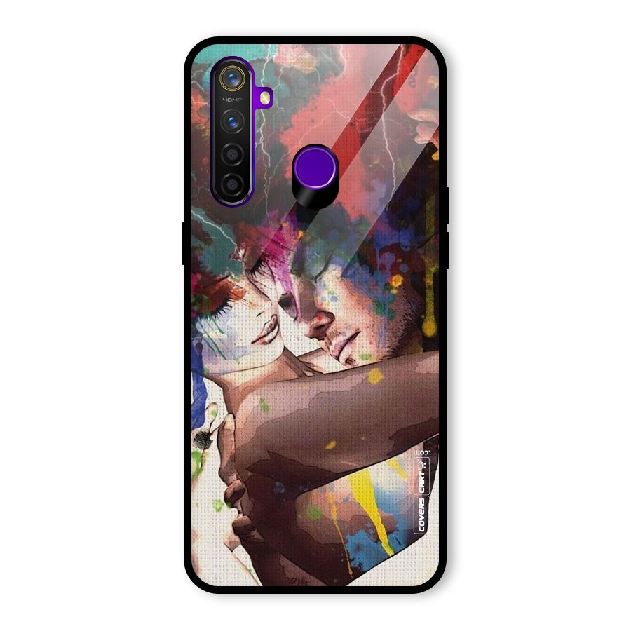 Artsy Romance Glass Back Case for Realme 5 Pro