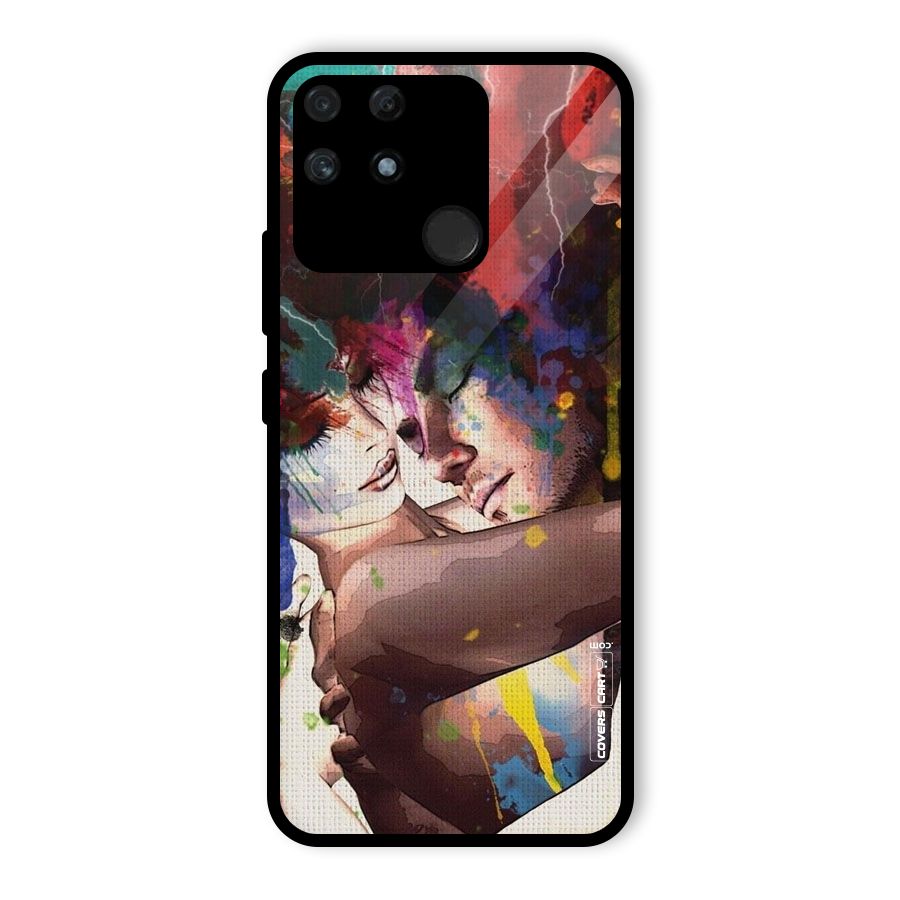 Artsy Romance Glass Back Case for Realme Narzo 50A