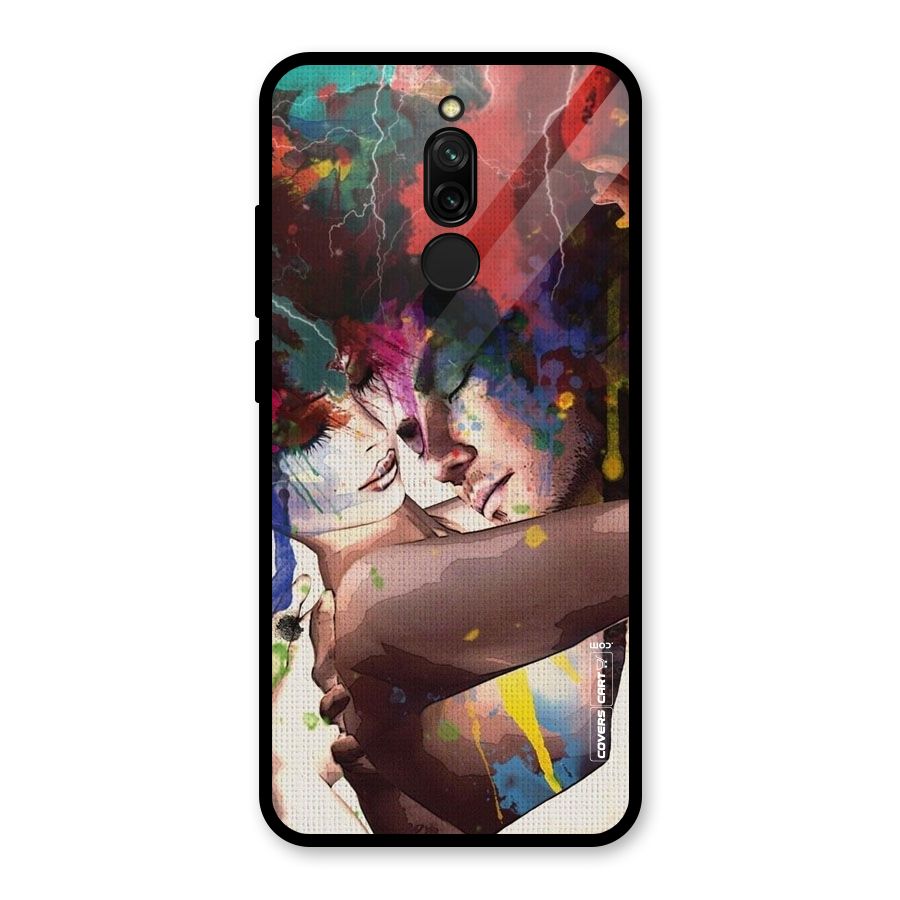 Artsy Romance Glass Back Case for Redmi 8
