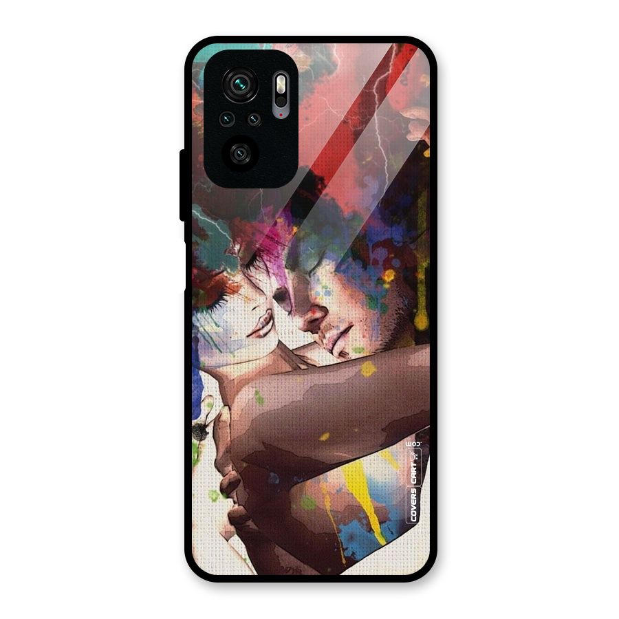 Artsy Romance Glass Back Case for Redmi Note 10S