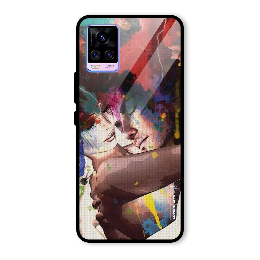 Artsy Romance Glass Back Case for Vivo V20 Pro