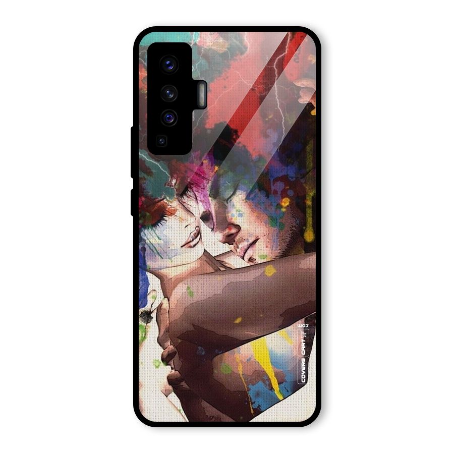 Artsy Romance Glass Back Case for Vivo X50