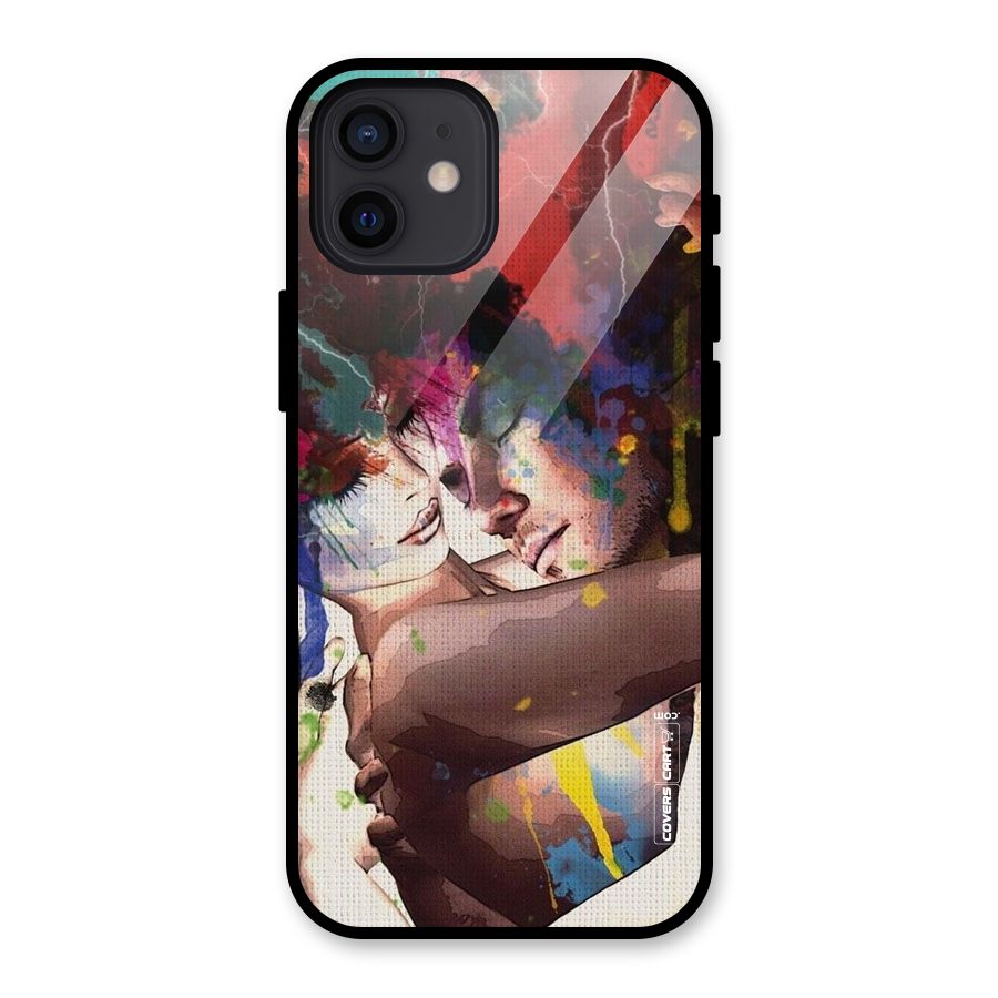 Artsy Romance Glass Back Case for iPhone 12