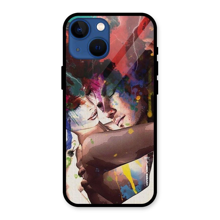 Artsy Romance Glass Back Case for iPhone 13 Mini