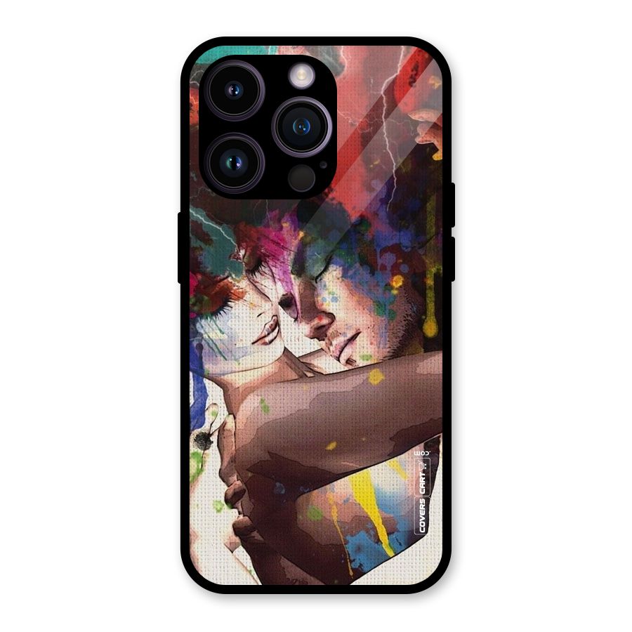 Artsy Romance Glass Back Case for iPhone 14 Pro