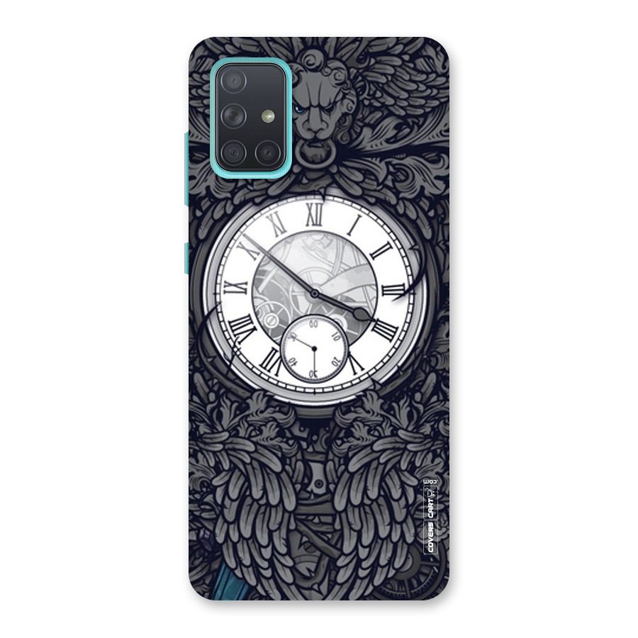Artsy Wall Clock Back Case for Galaxy A71