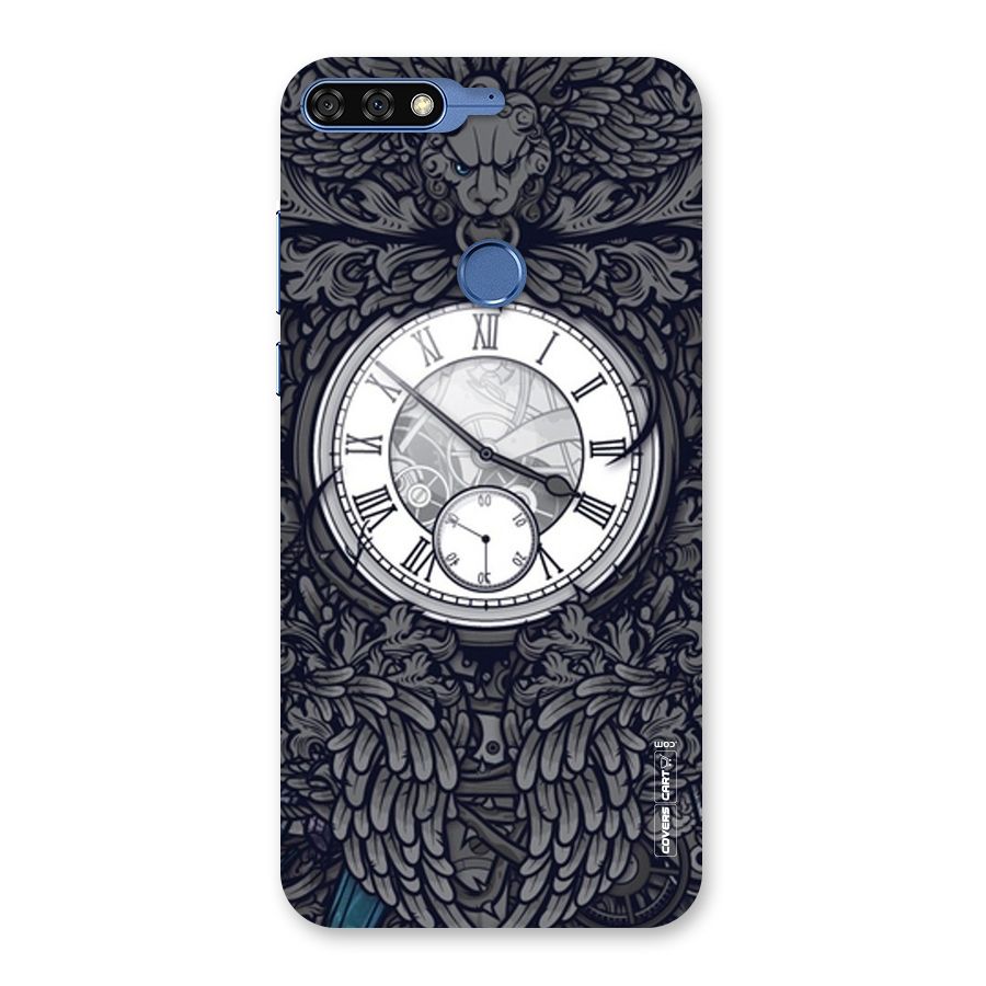 Artsy Wall Clock Back Case for Honor 7C
