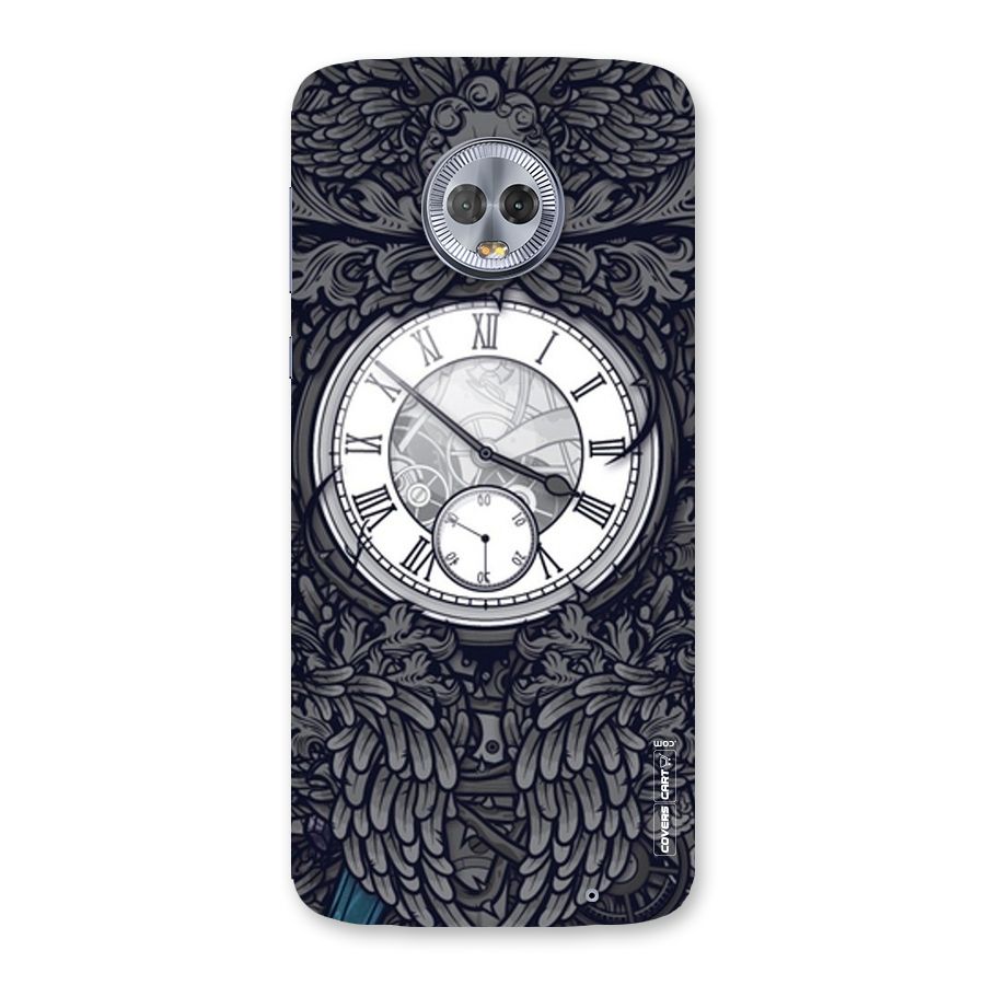 Artsy Wall Clock Back Case for Moto G6 Plus
